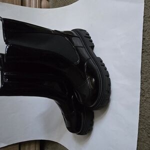 Black Patent Leather Boots